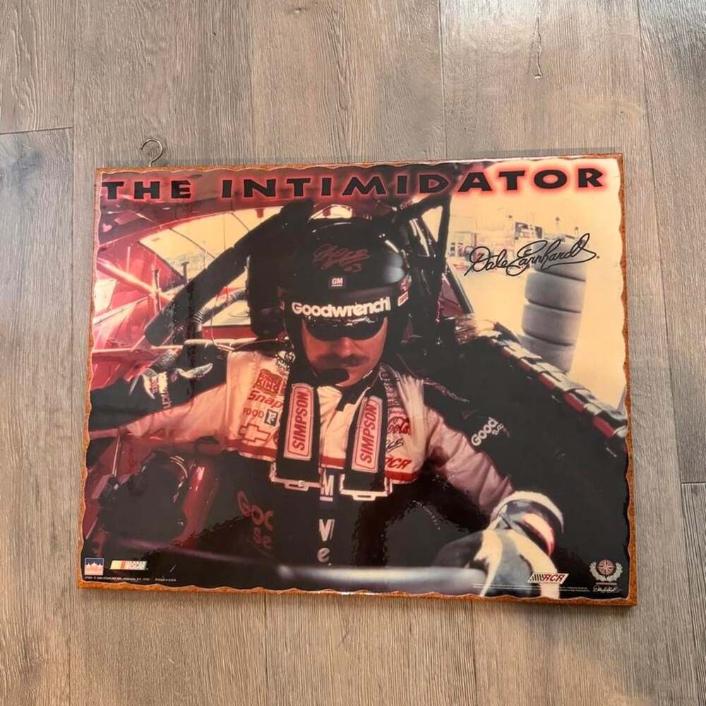 Starline Dale Earnhardt The Intimidator 1999 NASCAR Wooden Wall Plaque